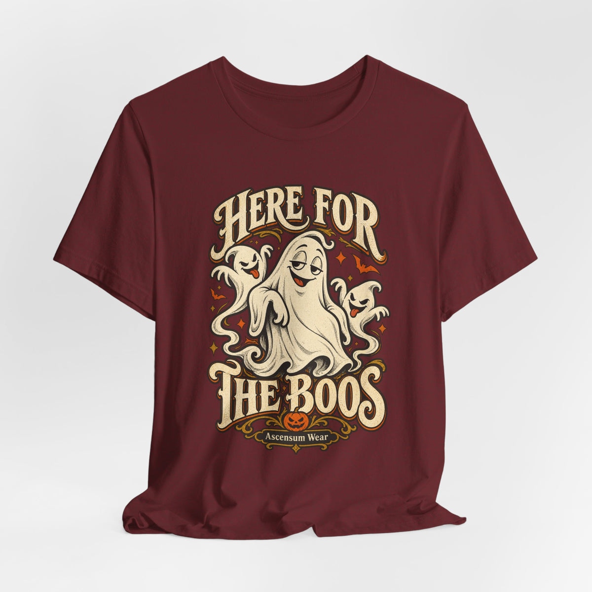 Here for the Boos — Vintage Ghost Trio Unisex Tee | Ascensum Wear