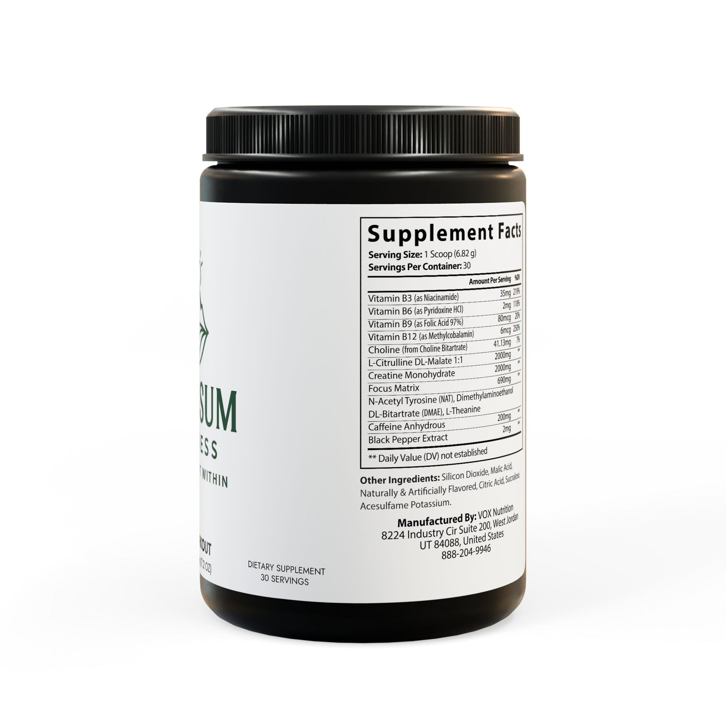 Pre-Workout Supplement, Fruit Punch (204g, 7.1oz)