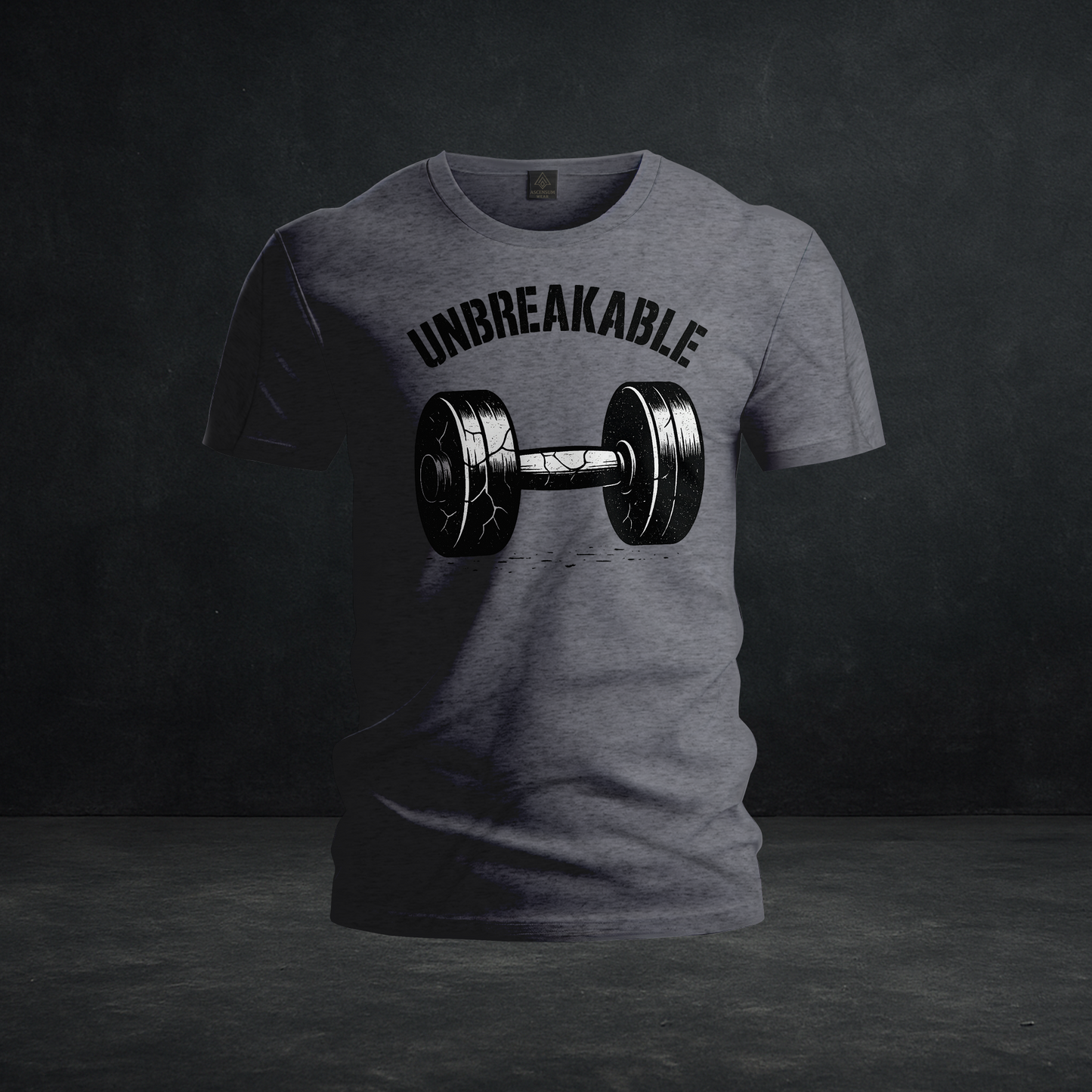 UNBREAKABLE – Cracked Dumbbell Strength Training Tee