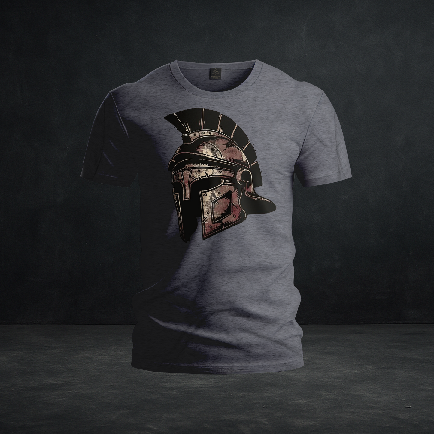 Spartan Helmet Tee — Tri-Blend Vintage Roman Warrior Graphic T-Shirt