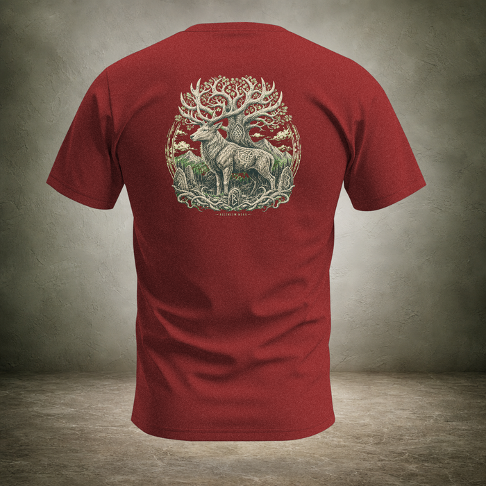 Stag Hart of the Forest — Norse Back Print T-Shirt | Ascensum Wear