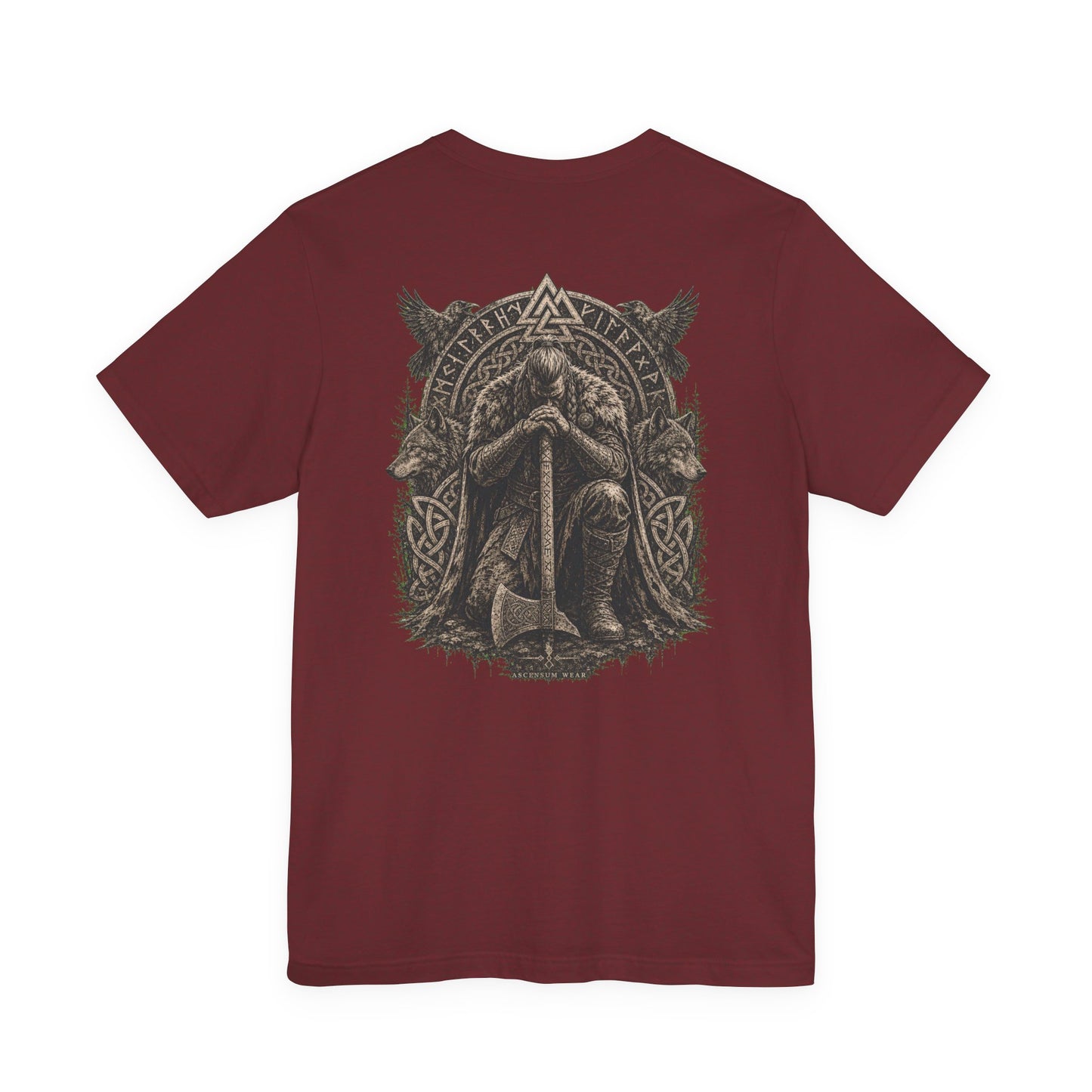 Ascension Kneeling — Norse Back Print T-Shirt | Ascensum Wear