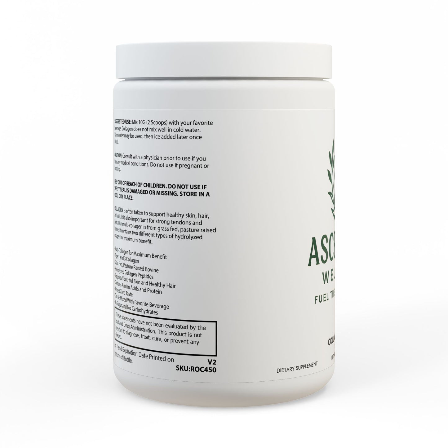 Collagen Peptides Type I & III Supplement (350g, 12.3oz)