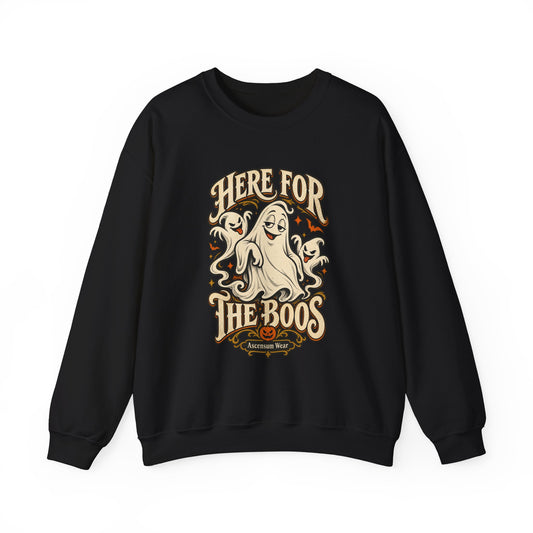 Here for the Boos — Vintage Ghost Trio Unisex Crewneck | Ascensum Wear