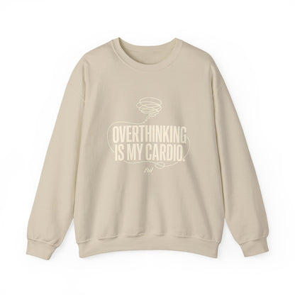 Overthinking Is My Cardio — Women's Empowerment Back Print Crewneck | Ascensum Wear