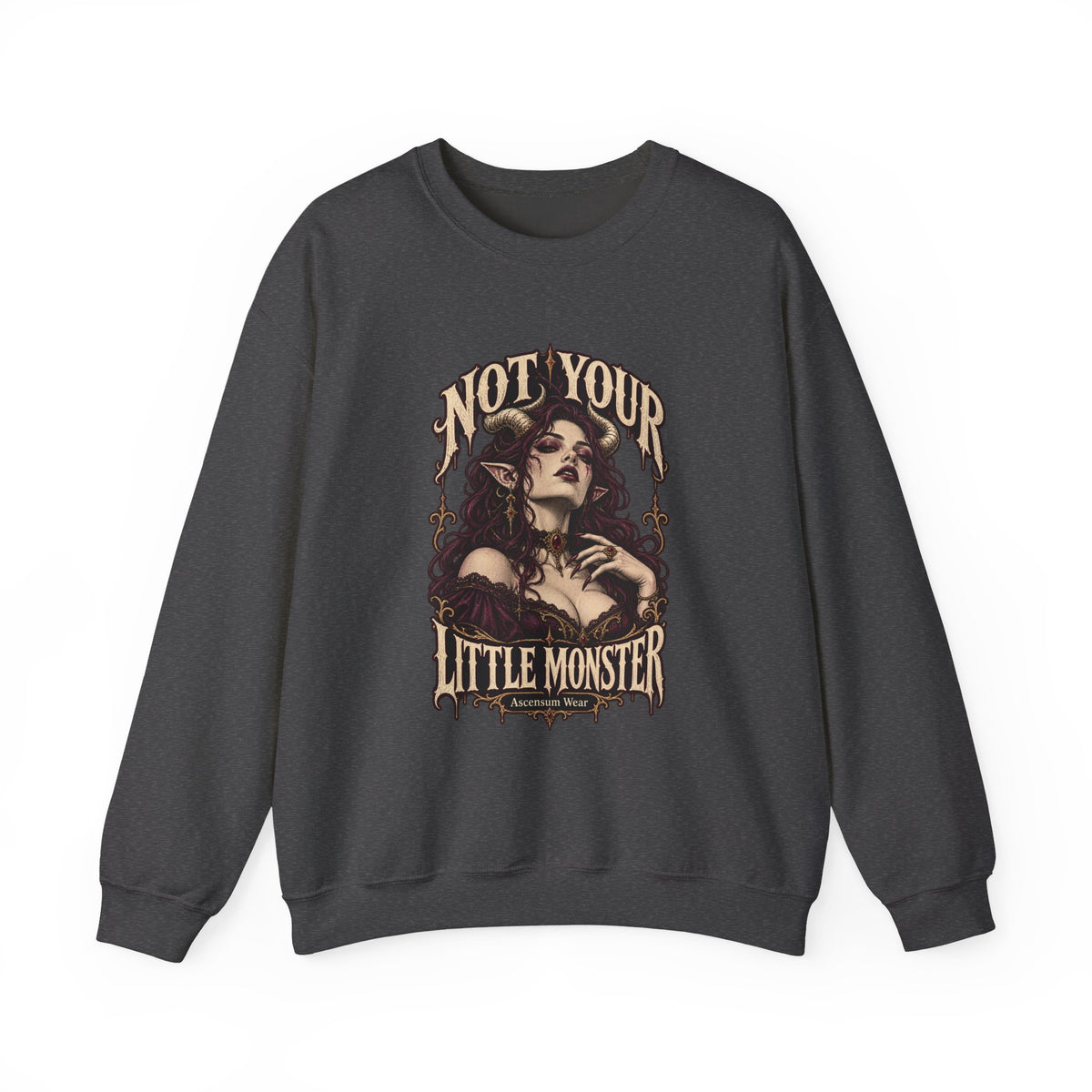 Not Your Little Monster — Halloween Graphic Crewneck | Ascensum Wear