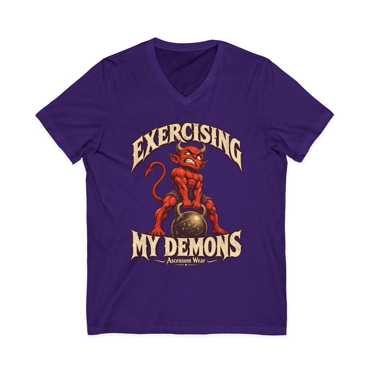 Exercising My Demons — Halloween Unisex V Neck | Ascensum Wear