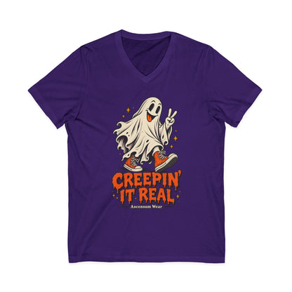 Creepin' It Real — Halloween Unisex V Neck | Ascensum Wear