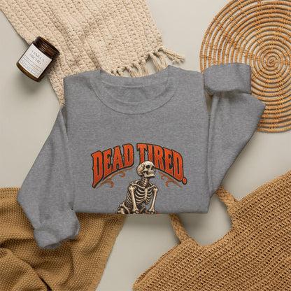 Dead Tired Still Lifting — Halloween Fitness Unisex Crewneck | Ascensum Wear