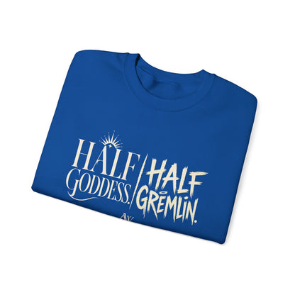 Half Goddess, Half Gremlin — Women's Empowerment Crewneck | Ascensum Wear