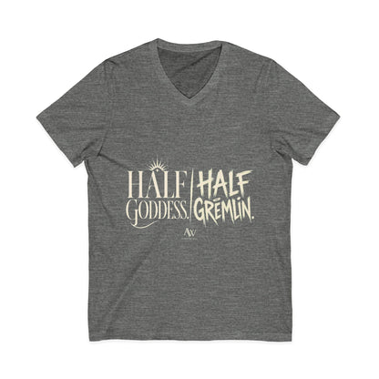 Half Goddess, Half Gremlin | Women's Empowerment V Neck