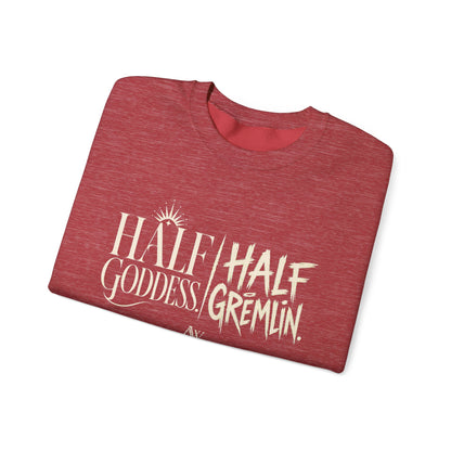 Half Goddess, Half Gremlin — Women's Empowerment Crewneck | Ascensum Wear