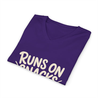 Runs On Snacks And Bad Decisions — Women's Empowerment V-Neck Tee