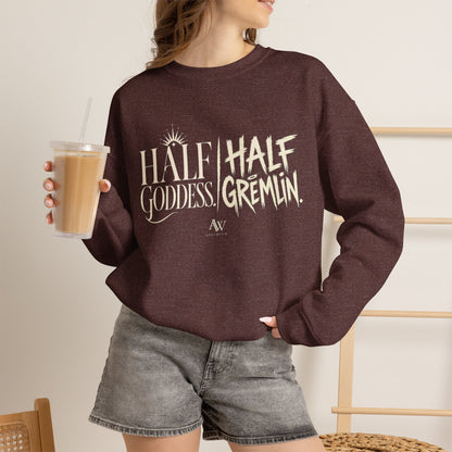 Half Goddess, Half Gremlin — Women's Empowerment Crewneck | Ascensum Wear