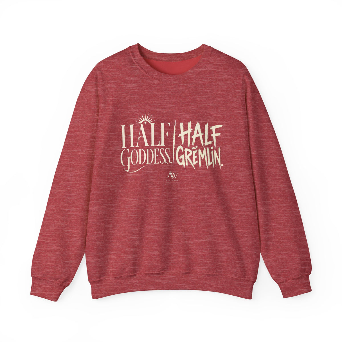 Half Goddess, Half Gremlin — Women's Empowerment Crewneck | Ascensum Wear