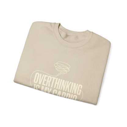 Overthinking Is My Cardio — Women's Empowerment Back Print Crewneck | Ascensum Wear
