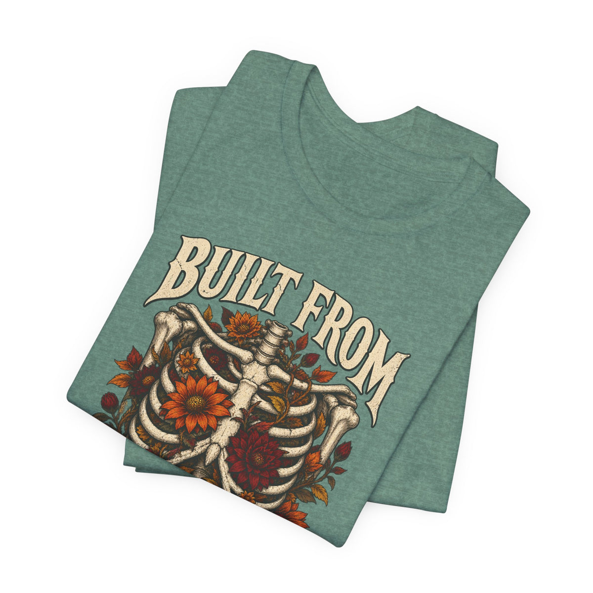 Bullet From Bad Days — Skeleton Flowers Halloween Tee | Ascensum Wear