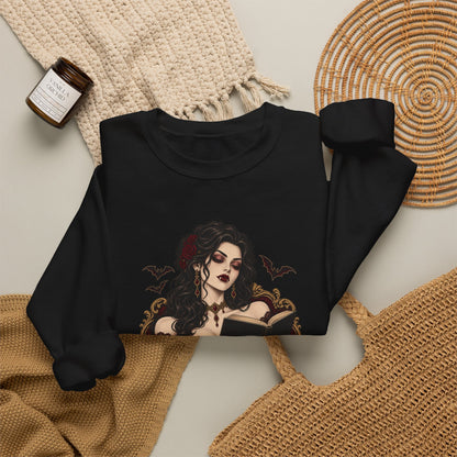 Unbothered & Undead — Women's Gothic Halloween Crewneck | Ascensum Wear