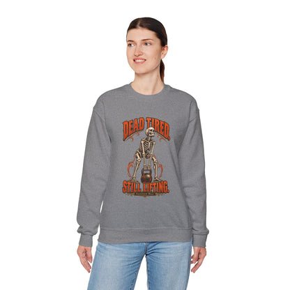 Dead Tired Still Lifting — Halloween Fitness Unisex Crewneck | Ascensum Wear