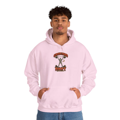 Graveyard Shift — Skeleton Weightlifter Front Print Hoodie | Ascensum Wear