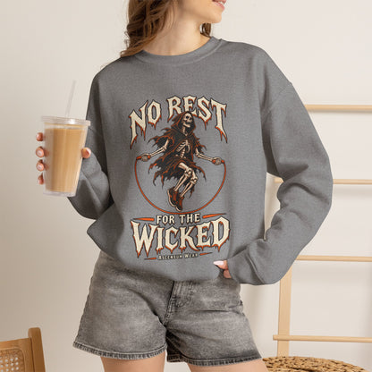 No Rest for the Wicked — Halloween Unisex Crewneck| Ascensum Wear