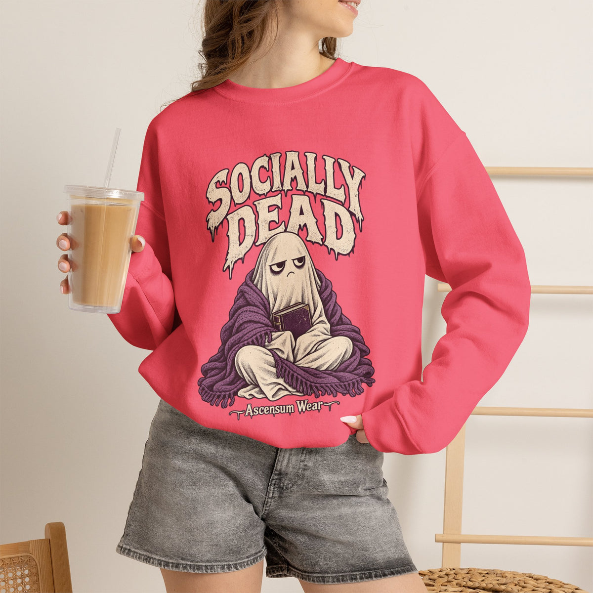 Socially Dead — Halloween Unisex Crewneck | Ascensum Wear