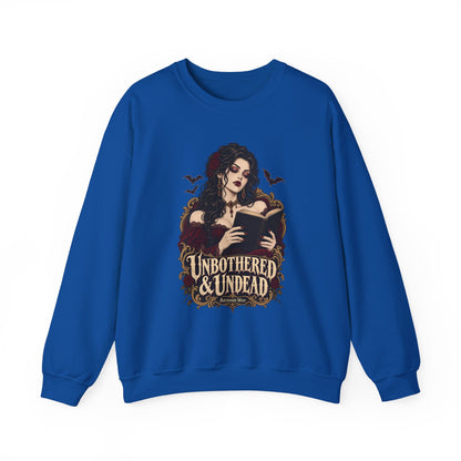 Unbothered & Undead — Women's Gothic Halloween Crewneck | Ascensum Wear