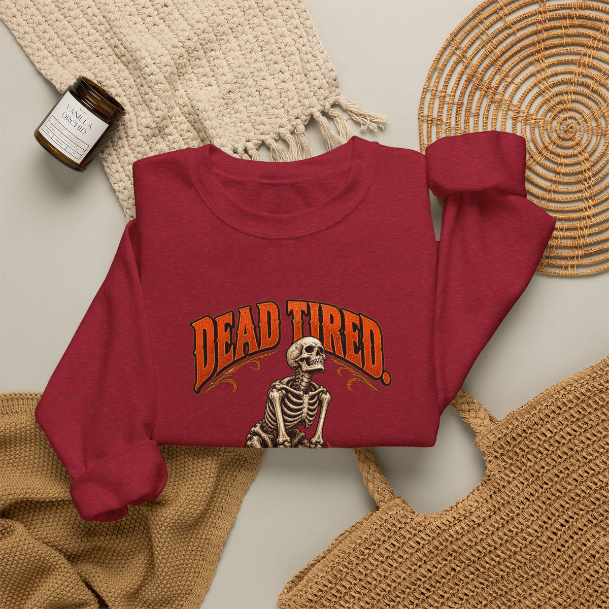 Dead Tired Still Lifting — Halloween Fitness Unisex Crewneck | Ascensum Wear
