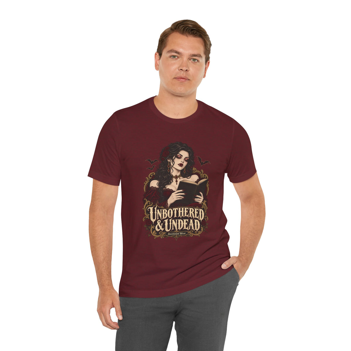 Unbothered & Undead — Women's Gothic Halloween Tee | Ascensum Wear