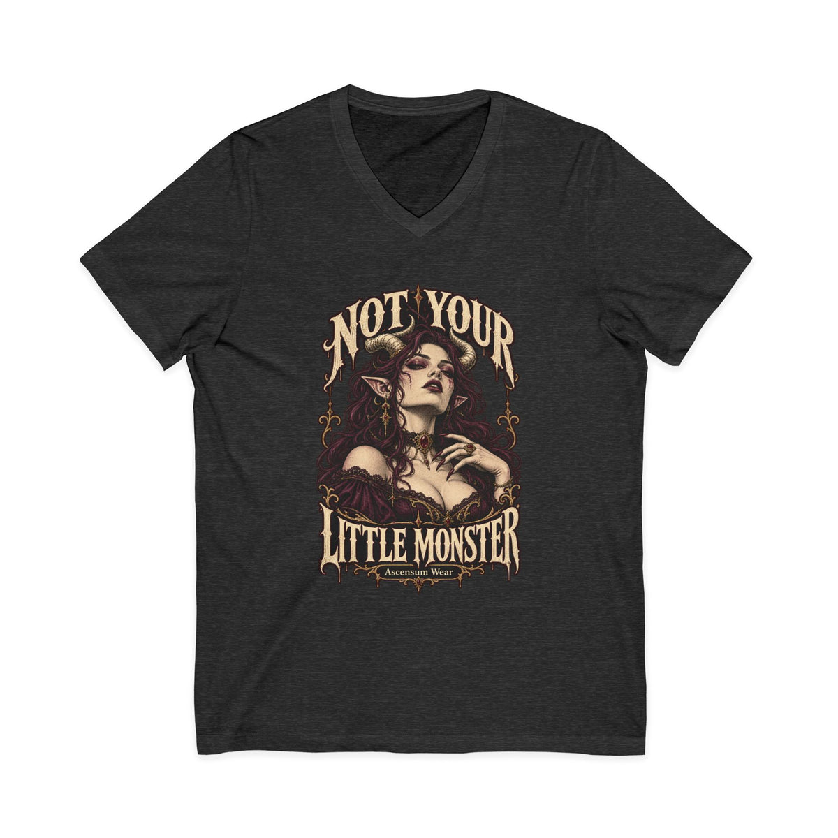 Not Your Little Monster — Halloween Graphic V Neck | Ascensum Wear