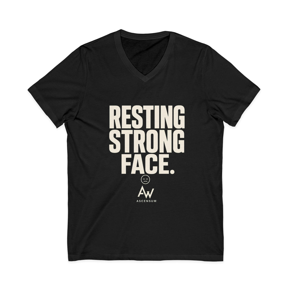 Resting Strong Face V Neck | Women's Empowerment Tee
