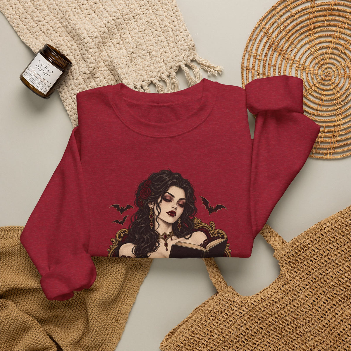 Unbothered & Undead — Women's Gothic Halloween Crewneck | Ascensum Wear