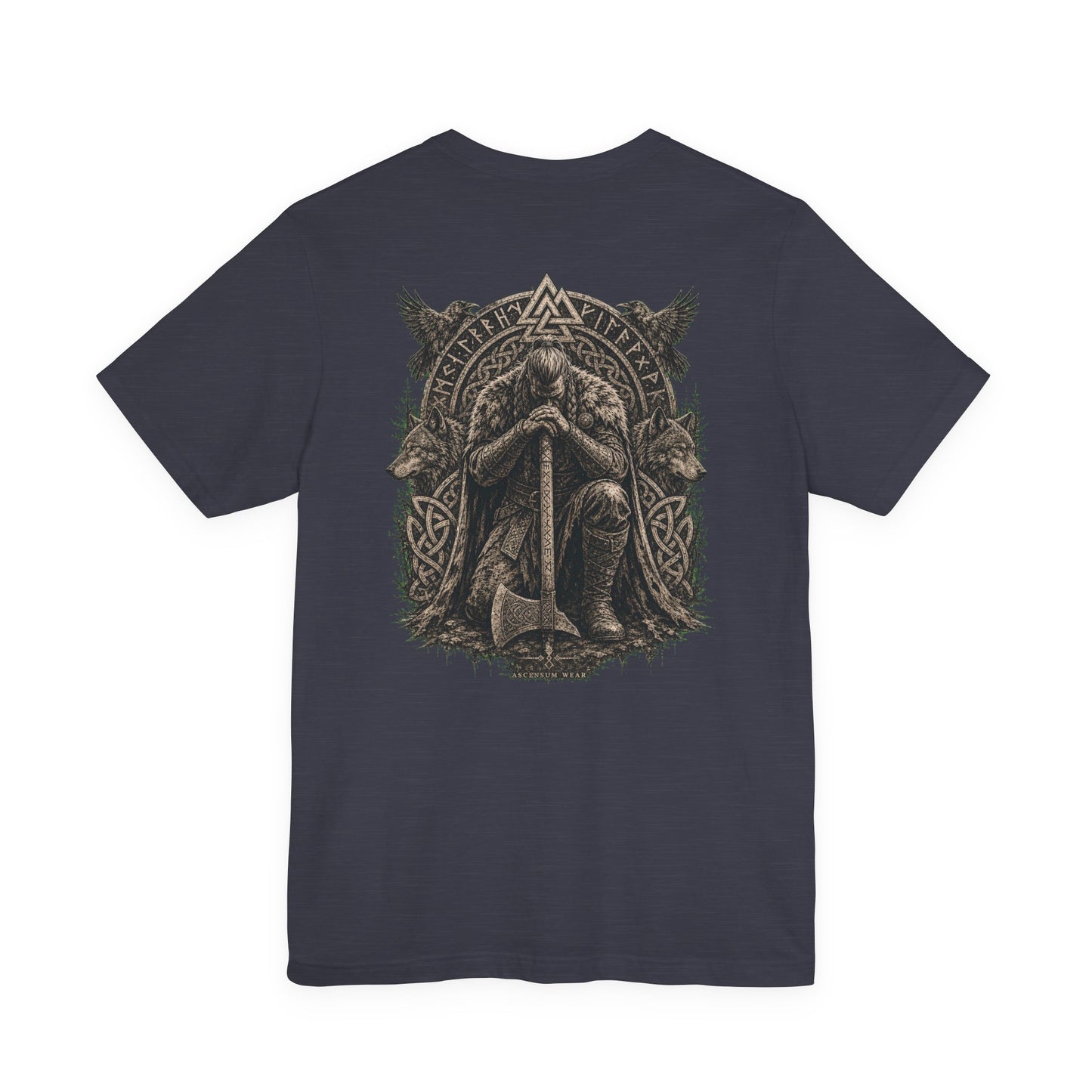 Ascension Kneeling — Norse Back Print T-Shirt | Ascensum Wear
