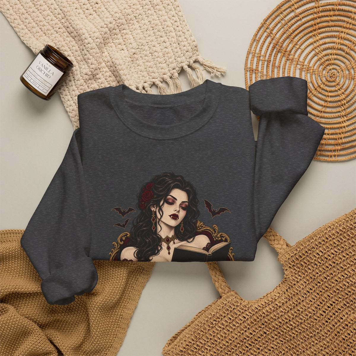 Unbothered & Undead — Women's Gothic Halloween Crewneck | Ascensum Wear