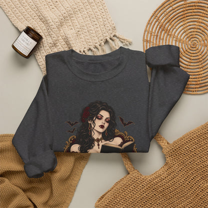 Unbothered & Undead — Women's Gothic Halloween Crewneck | Ascensum Wear