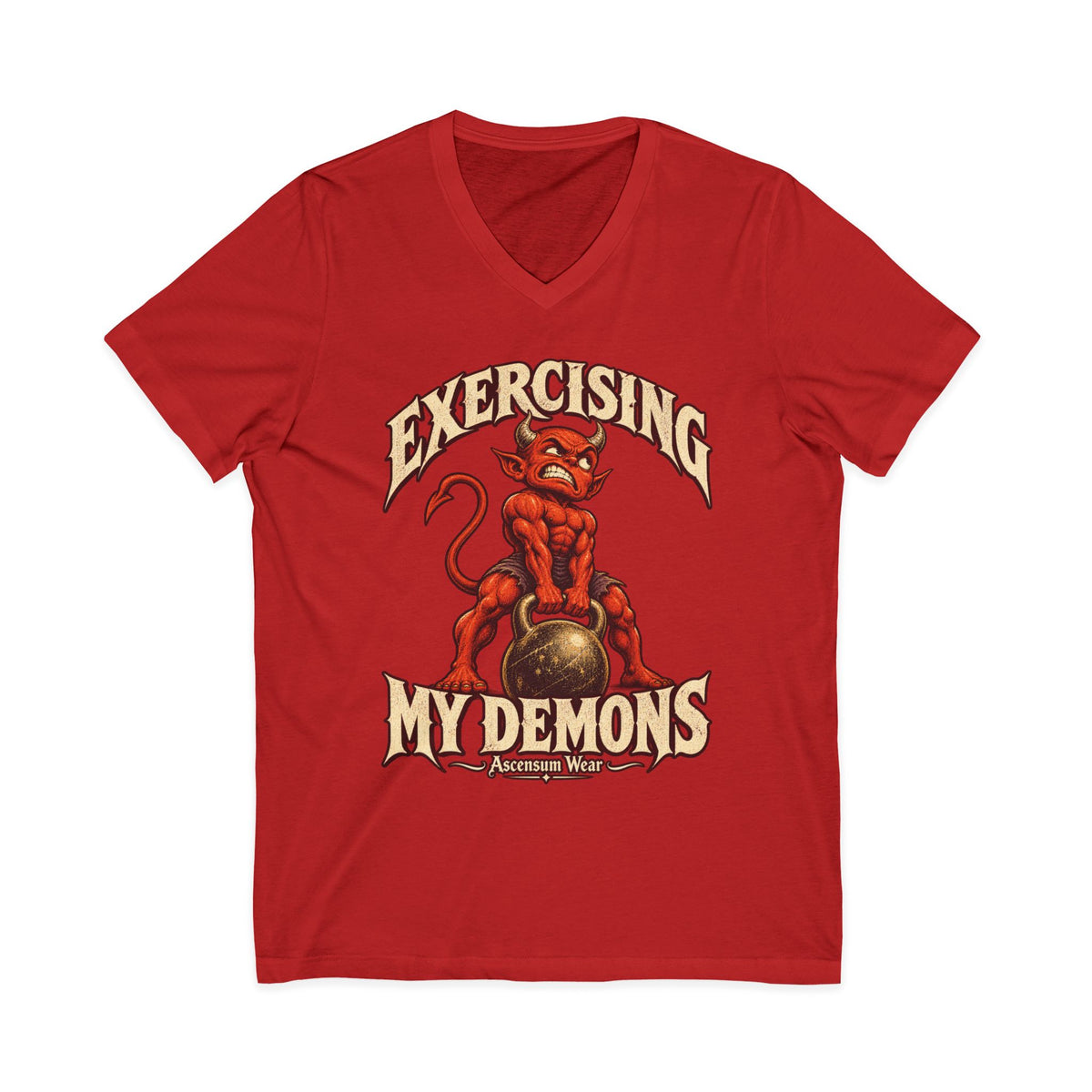 Exercising My Demons — Halloween Unisex V Neck | Ascensum Wear