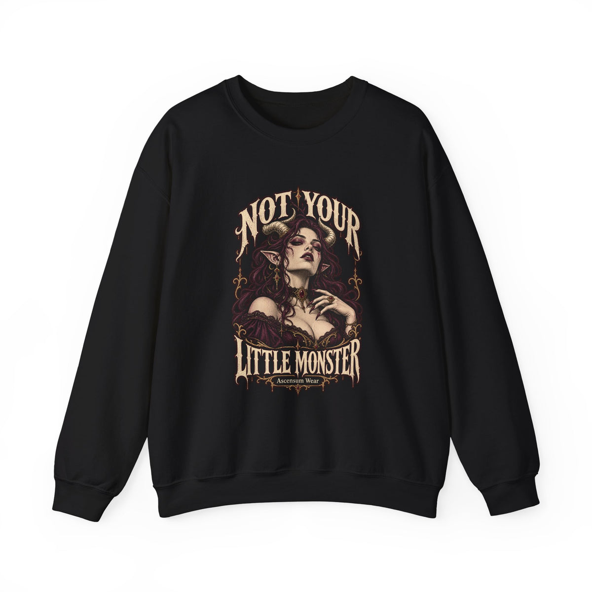 Not Your Little Monster — Halloween Graphic Crewneck | Ascensum Wear