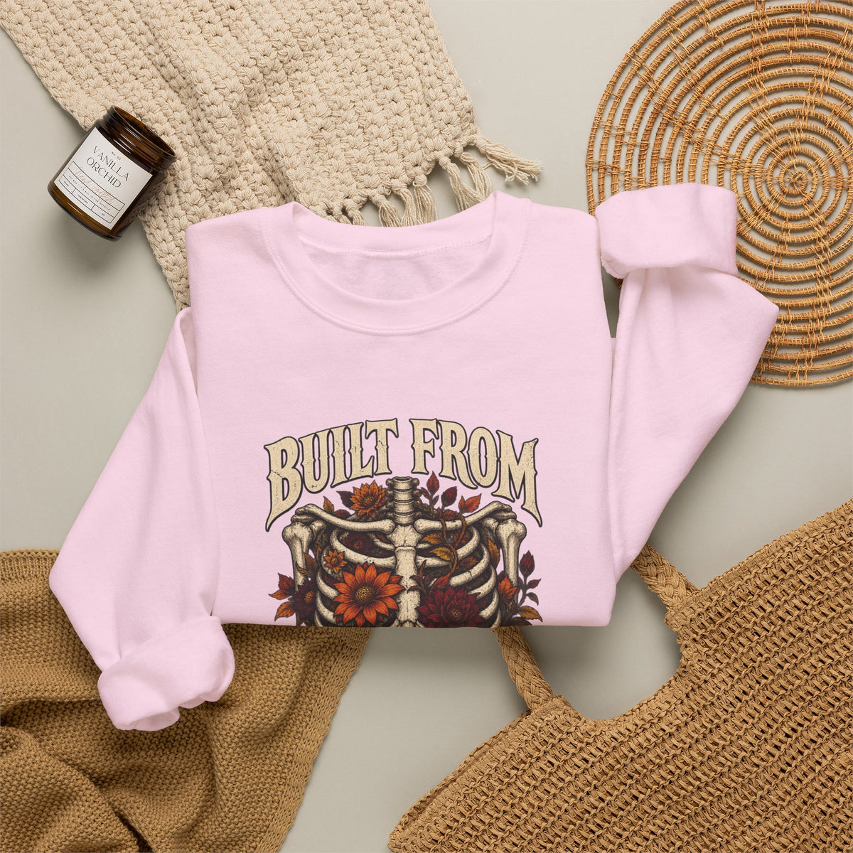 Bullet From Bad Days — Skeleton Flowers Halloween Crewneck | Ascensum Wear
