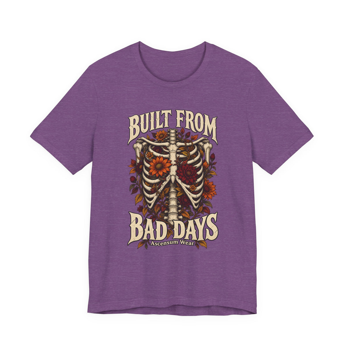 Bullet From Bad Days — Skeleton Flowers Halloween Tee | Ascensum Wear