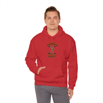 Graveyard Shift — Skeleton Weightlifter Front Print Hoodie | Ascensum Wear