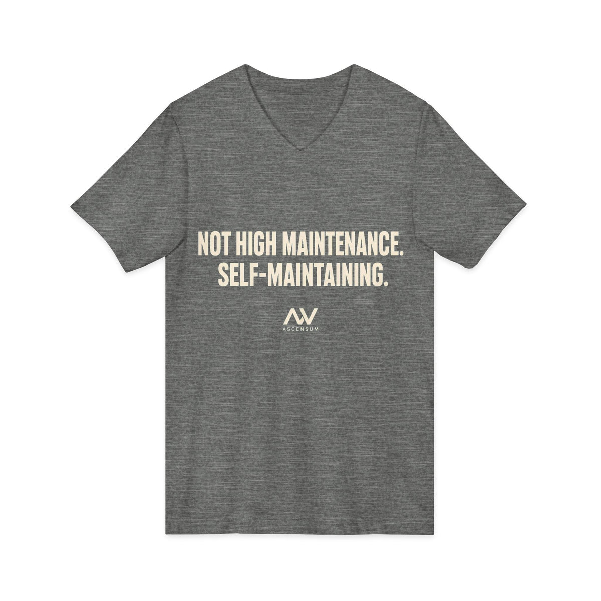 Not High Maintenance, Self-Maintaining | Women's Empowerment V-Neck Tee