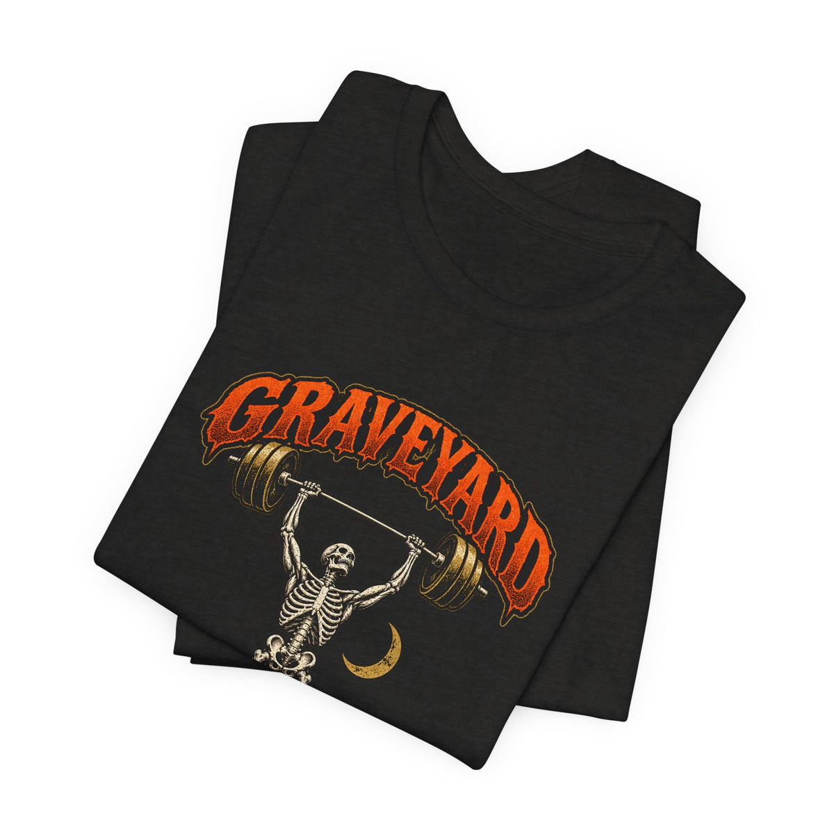 Graveyard Shift — Skeleton Weightlifter Front Print Tee | Ascensum Wear