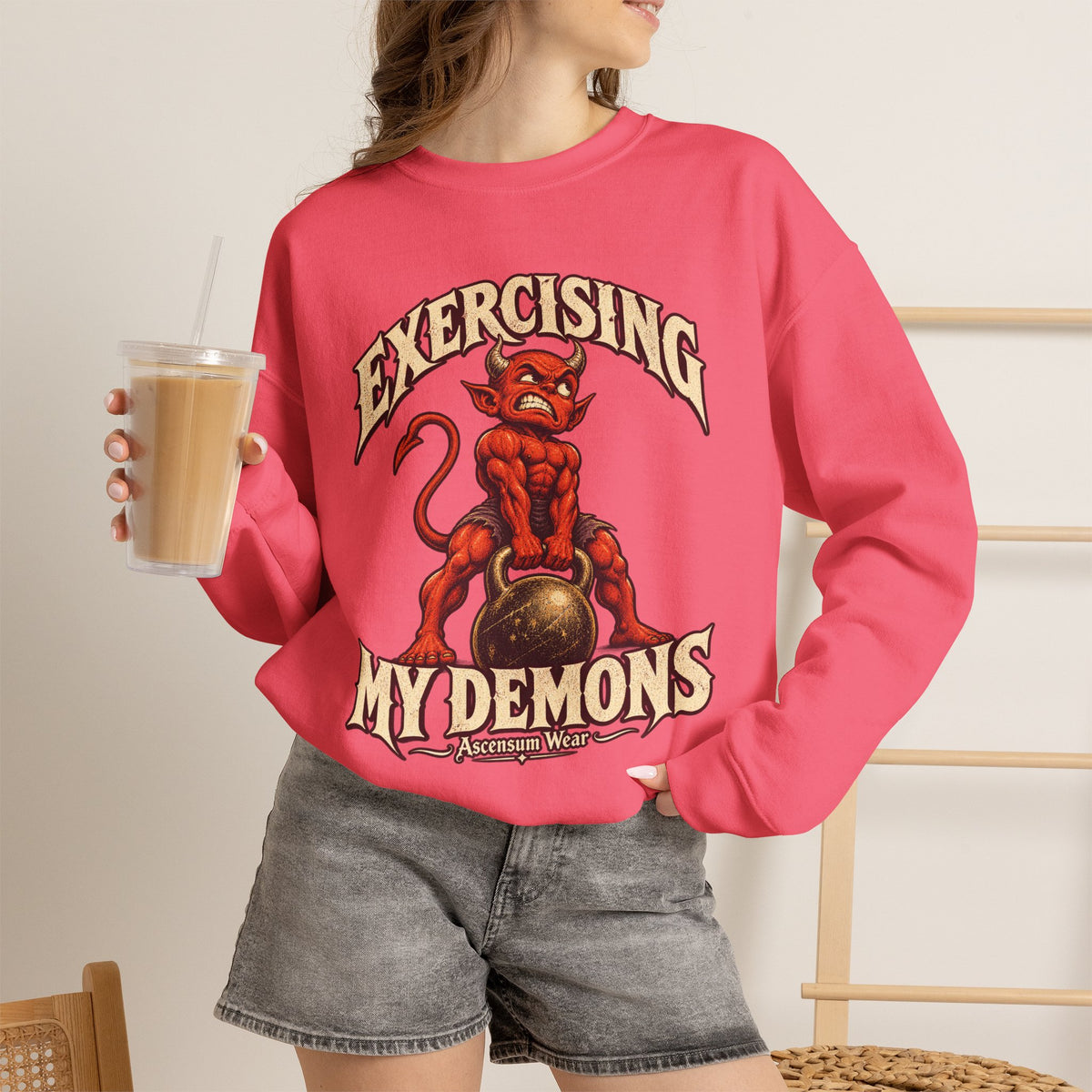 Exercising My Demons — Halloween Unisex Crewneck | Ascensum Wear