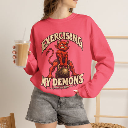 Exercising My Demons — Halloween Unisex Crewneck | Ascensum Wear
