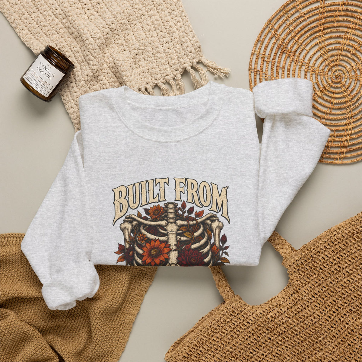 Bullet From Bad Days — Skeleton Flowers Halloween Crewneck | Ascensum Wear