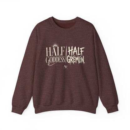 Half Goddess, Half Gremlin — Women's Empowerment Crewneck | Ascensum Wear