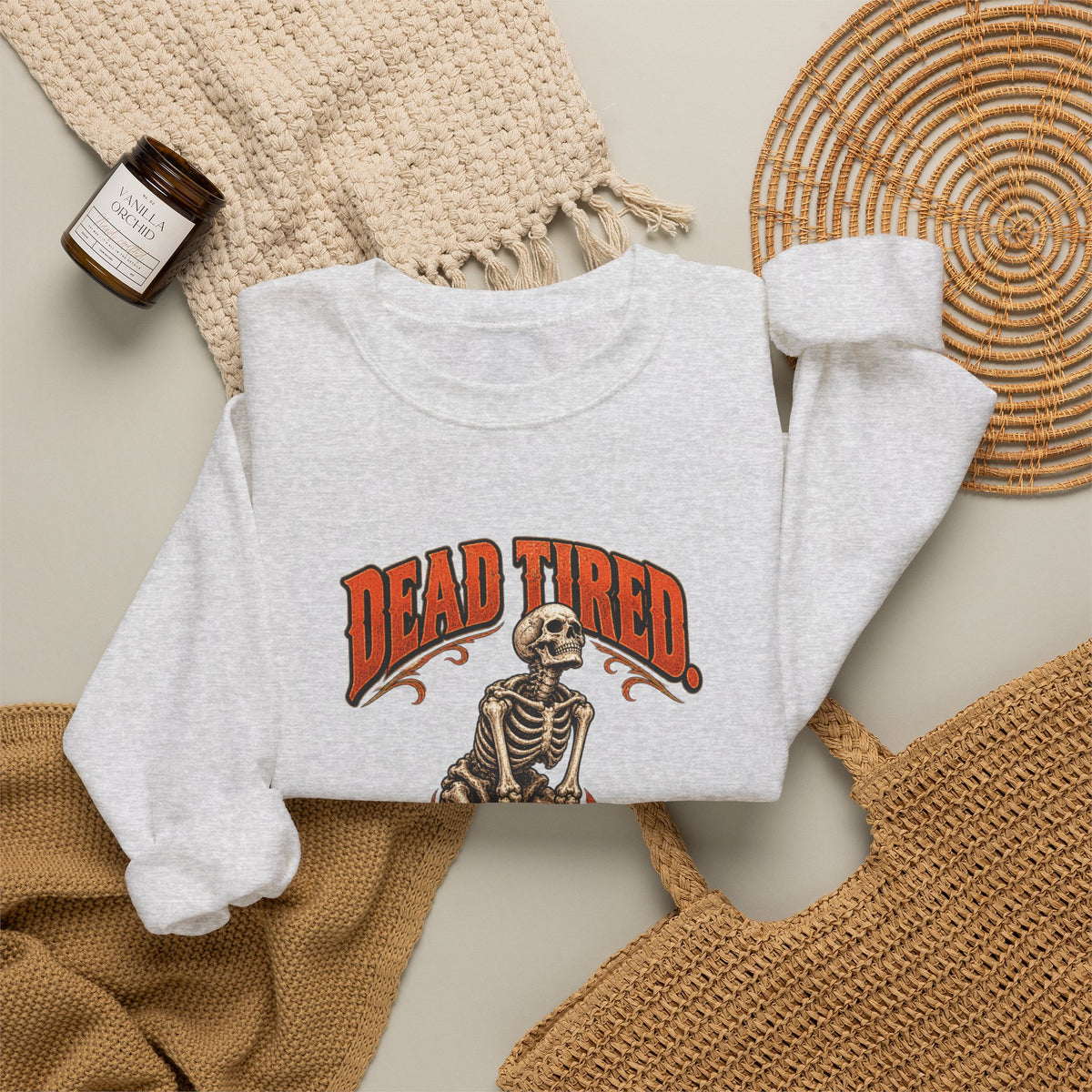 Dead Tired Still Lifting — Halloween Fitness Unisex Crewneck | Ascensum Wear