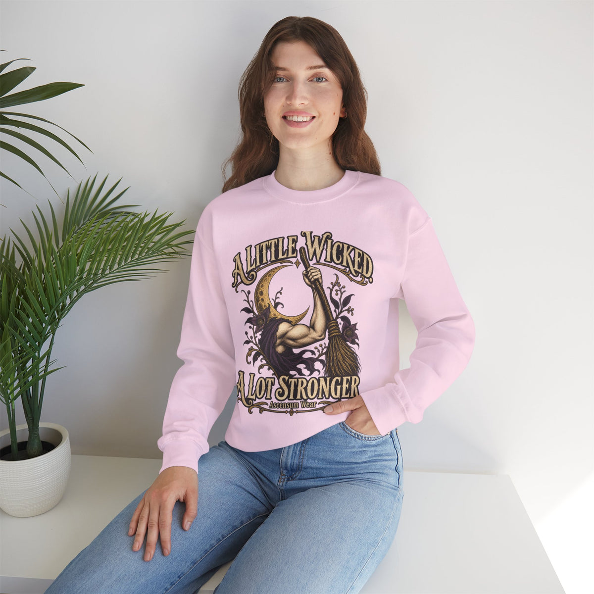 A Little Wicked A Lot Stronger — Halloween Unisex Crewneck Sweatshirt | Ascensum Wear