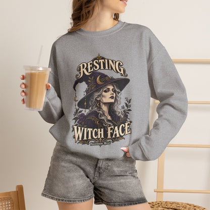 Resting Witch Face — Halloween Unisex Crewneck | Ascensum Wear
