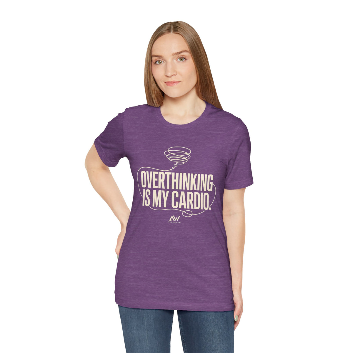Overthinking Is My Cardio — Women's Empowerment Back Print Tee | Ascensum Wear